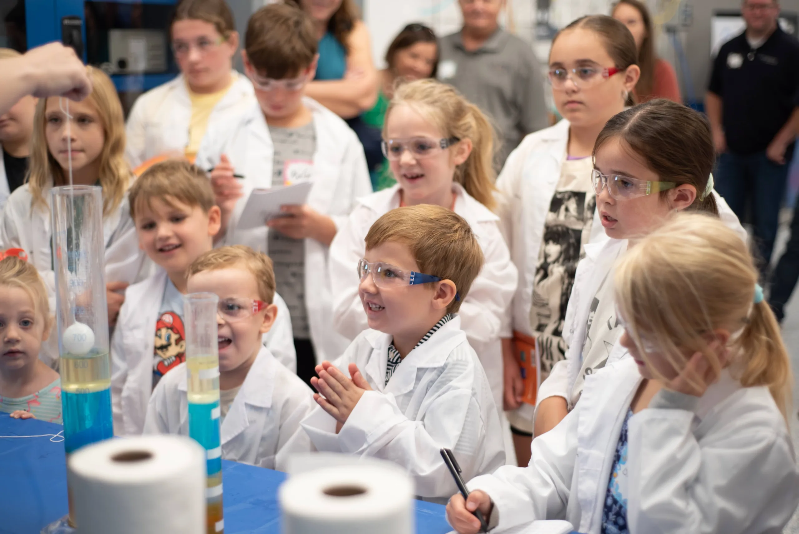 group photo of kids at annual kids day stem event